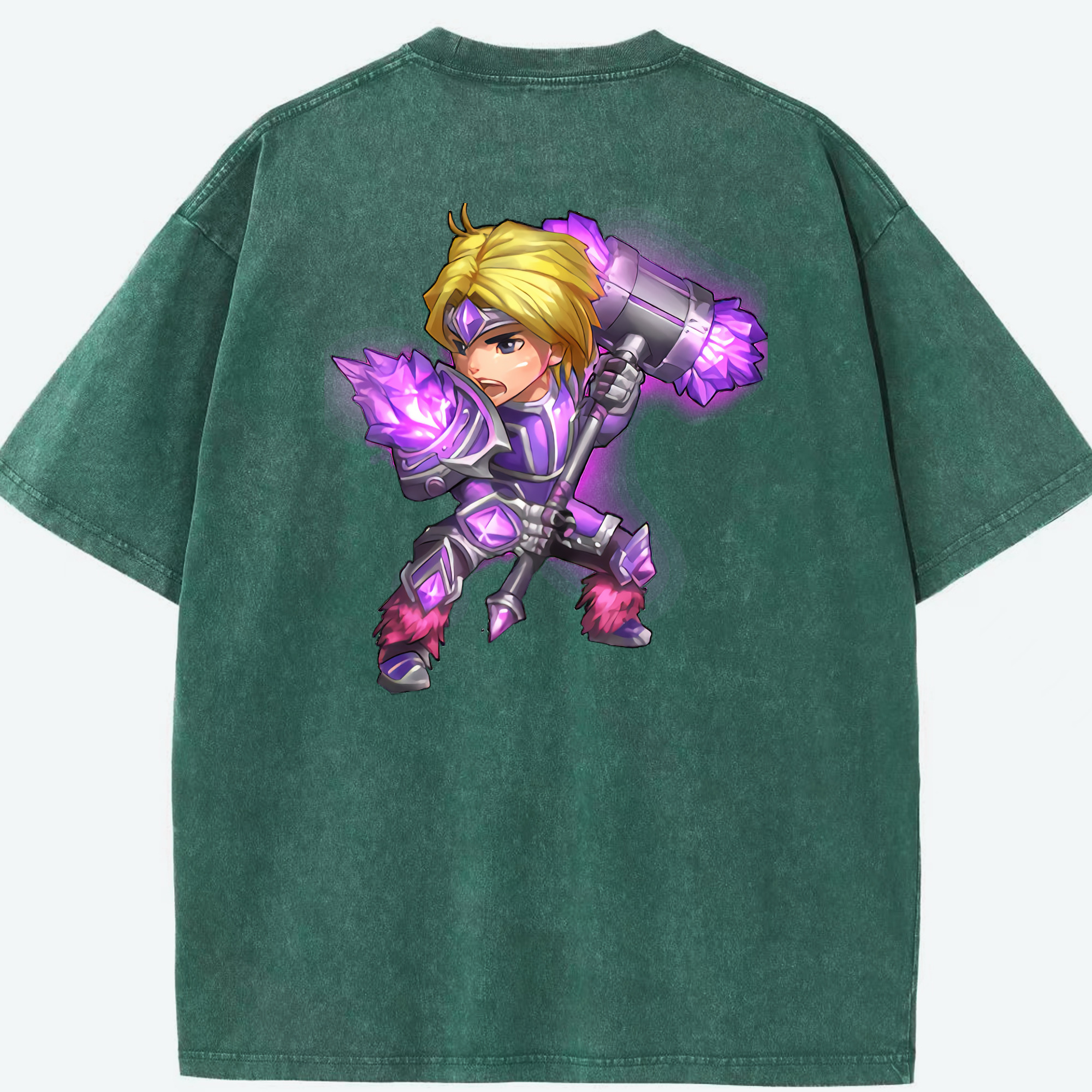 リーグ・オブ・レジェンド League of Legends LOL 綿100% ヴィンテージ風 半袖Tシャツ（背面プリント）